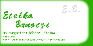etelka banoczi business card