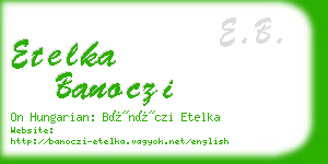 etelka banoczi business card